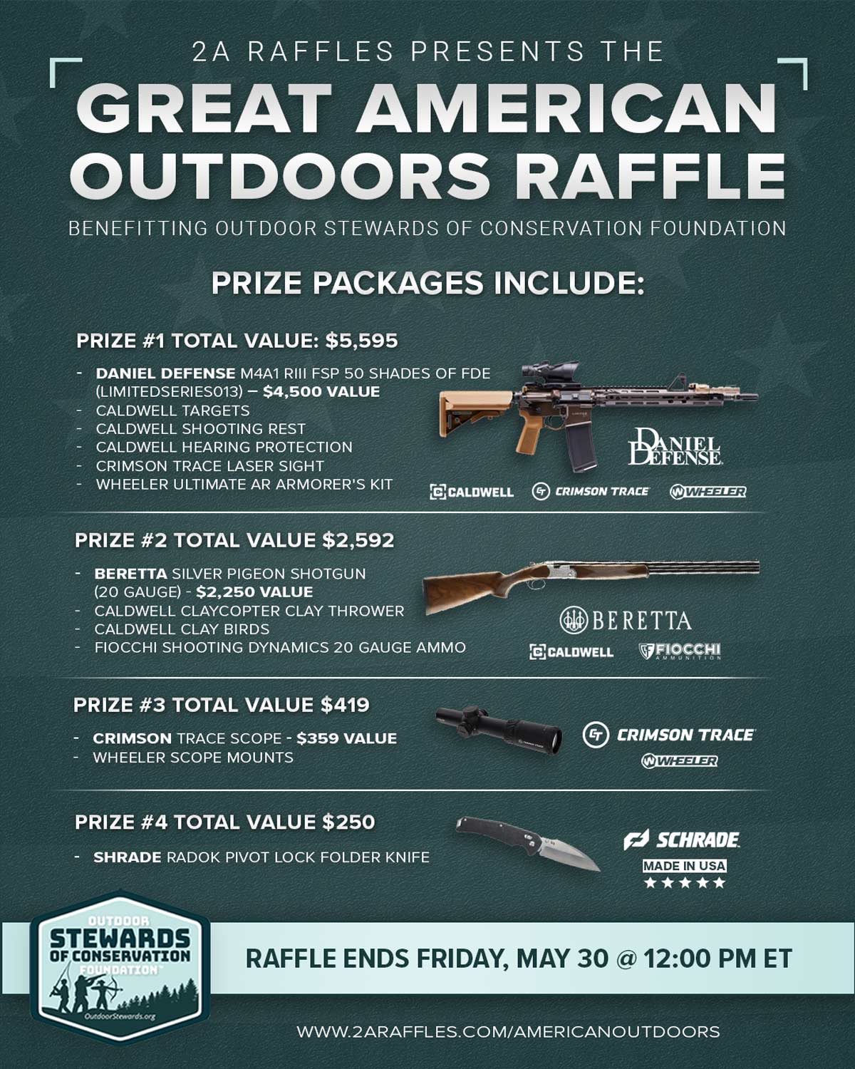 Great American Outdoors Raffle: Benefitting outdoors stewards of conservation foundation