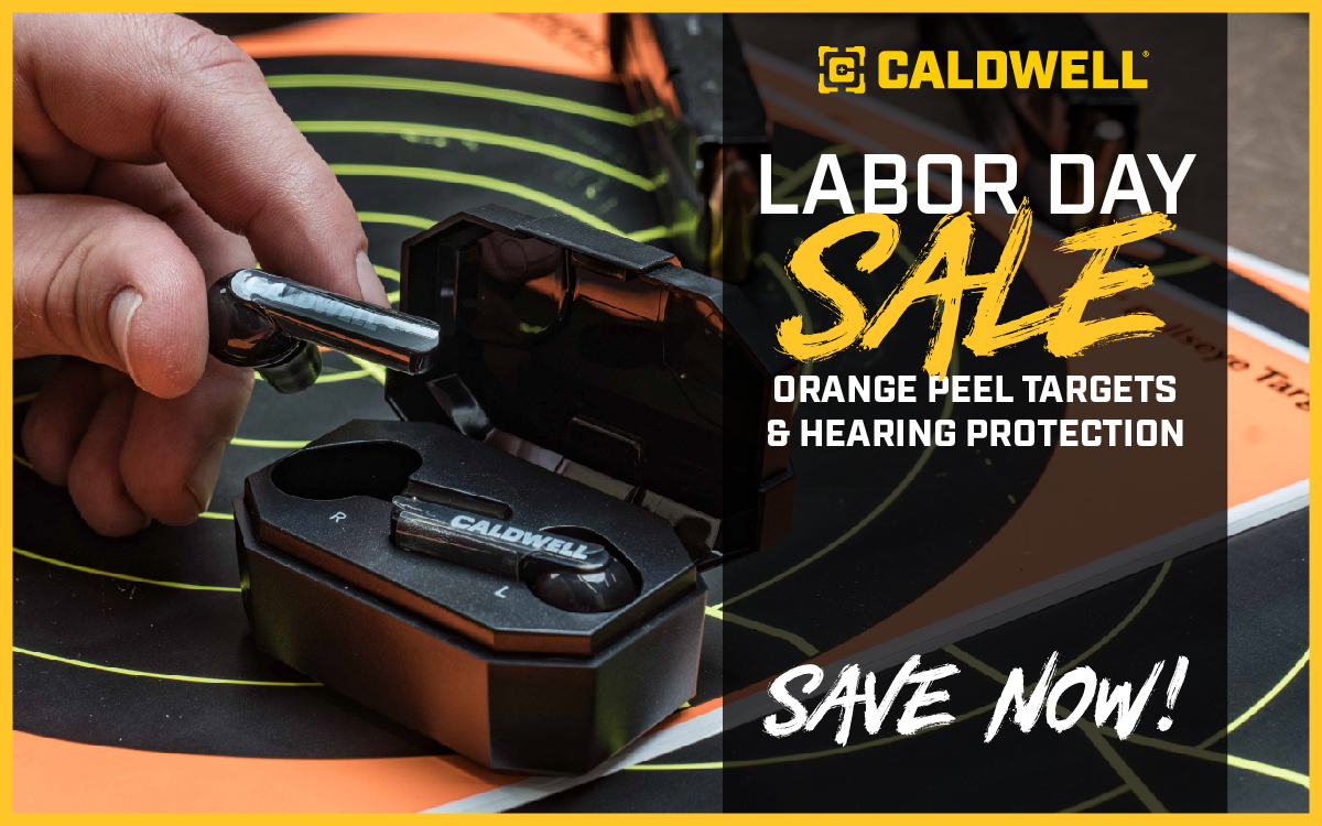 Labor Day Sale at Caldwell on select orange peel targets and hearing protection
