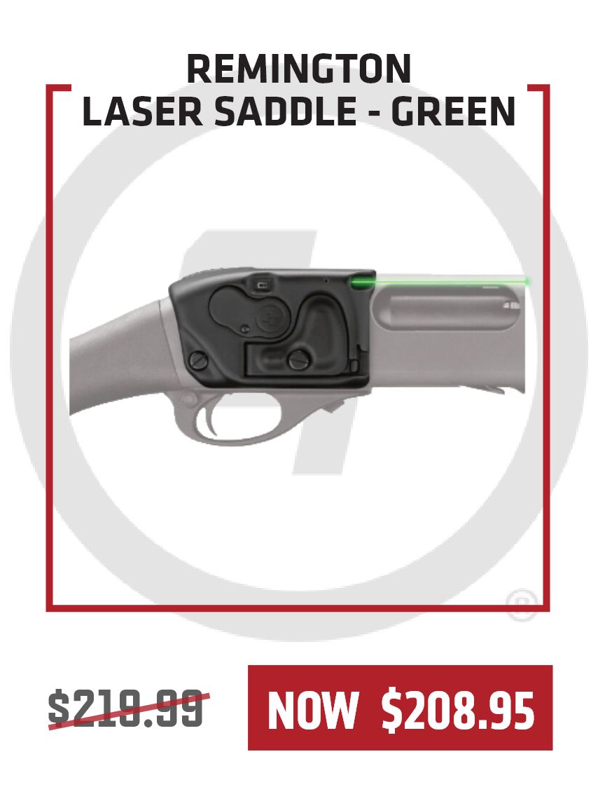 remington laser saddle - green