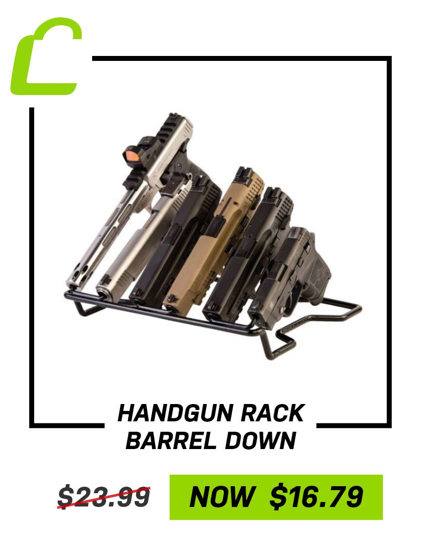 handgun rack barrel down
