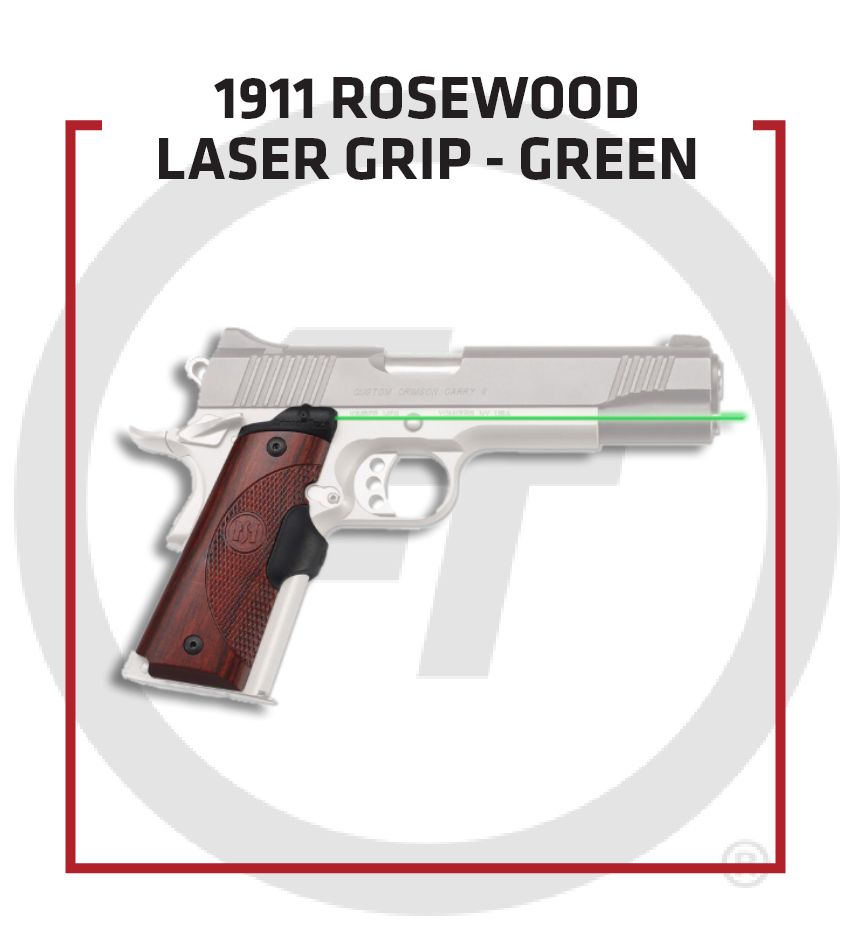 1911 rosewood laser grip - green